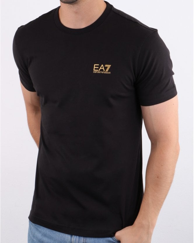 ea7 t shirt gold