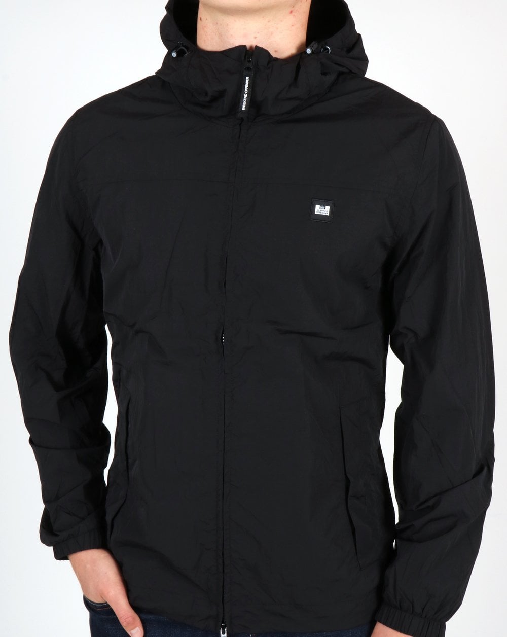 Weekend Offender Men's Plex Hooded Windbreaker Black - Water Repellent, Jacket